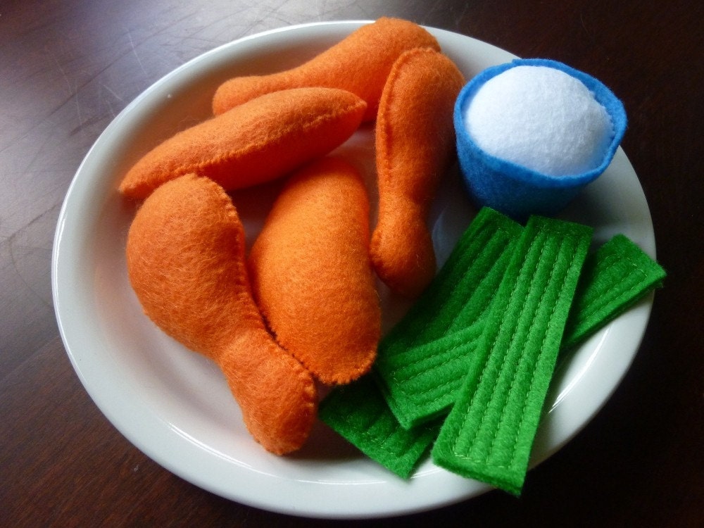 Buffalo Wings - Felt Play Food