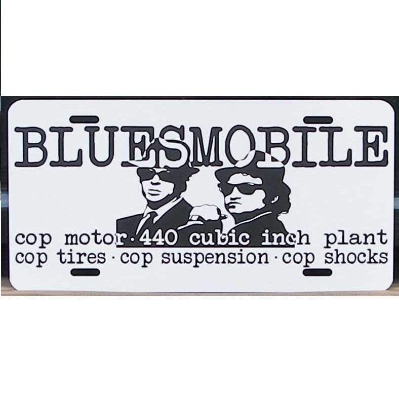 Blues Brothers Bluesmobile Cop Specs License Plate Car Tag