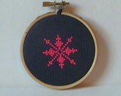 Snowflake Cross Stitch Christmas Ornament Kit