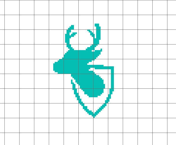 PDF Pattern, PETA Friendly Mounted Deer Head Cross Stitch