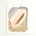 tapestry - textile wall hanging art - spotted feather Aztec inspired in salmon pink / white / grey / cream / gold / brown / tan