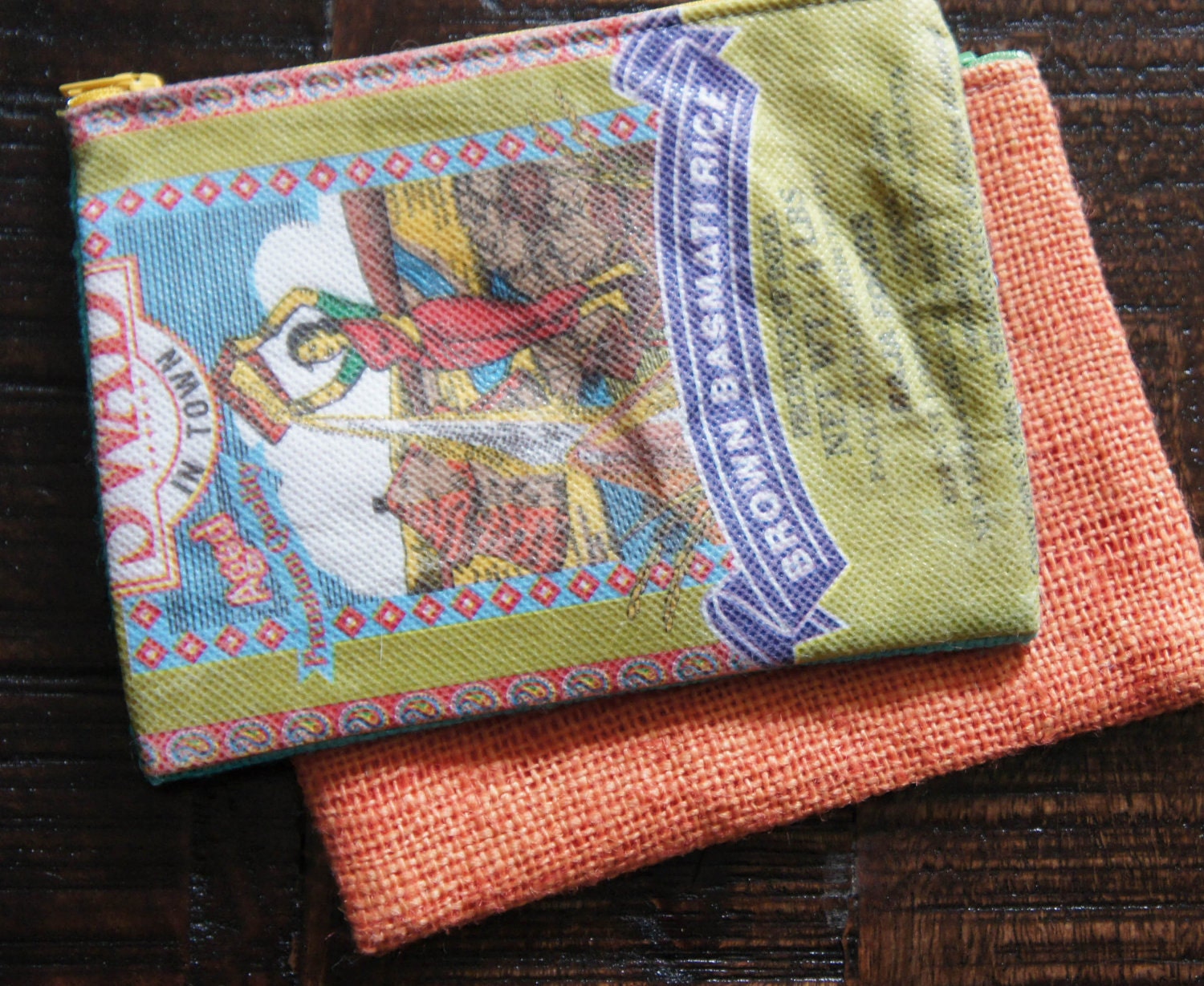 Recycled Rice Bag Pencil Case 9" x 4..75"