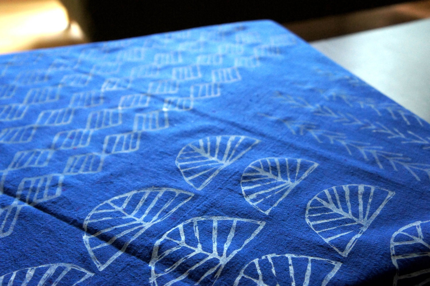 Rustic Flour Sack Towel Indigo Nautical 28 x 29