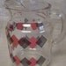 Vintage Pink Black Diamond Glass Pitcher