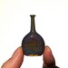 Miniature Bottle with Amber Stripes, Hand Blown Glass