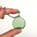 Green Bottle Necklace, Hand Blown Glass