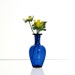 Scalloped Blue Miniature Vase, Hand Blown Glass
