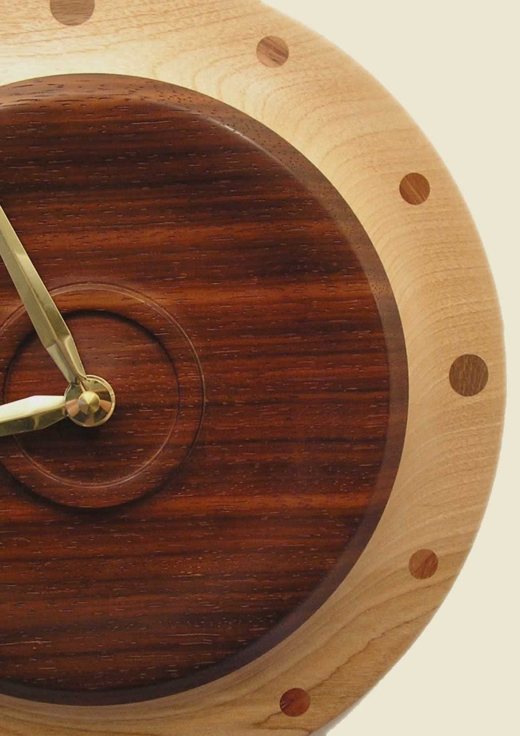 25% off Natural beauty clock made with Birch and Padauk