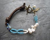 Harmony Pearl and Turquoise Bracelet