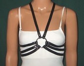 Triple Leather Strap Sandra Leather Steampunk, Victorian, Edwardian, Airship, Underbust  Harness