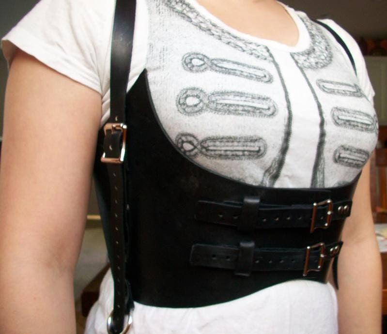 Mary Le Shanghai Oriental Leather Steampunk, Victorian, Edwardian, Burning Man,  Underbust Chest Harness