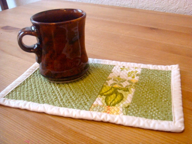 Spring Green Mug Rug/Coaster