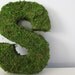 Woodland Moss Covered Monogram Letter- Small 8 Inch Using Eco-Friendly materials