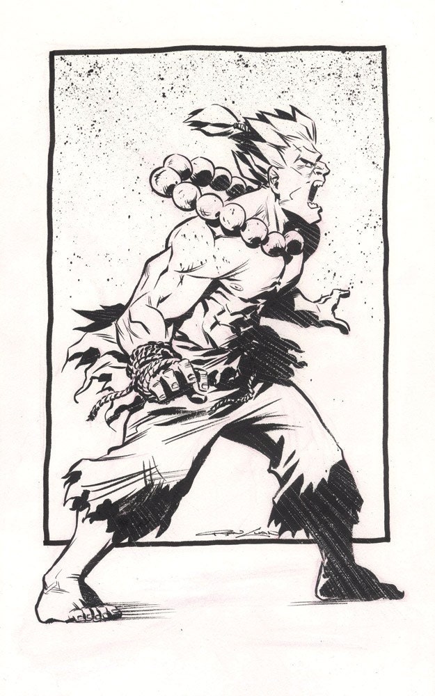Akuma from Street Fighter by Ron Chan