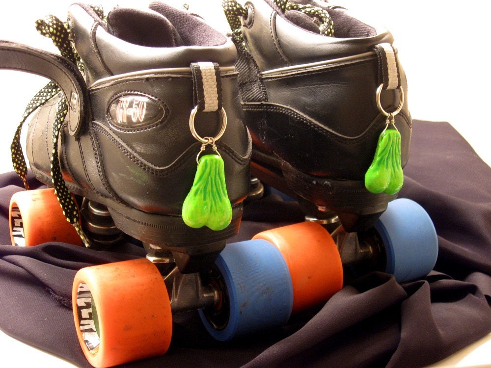 Skate Nuts - LIME GREEN - So redicilous you NEED a pair - Roller Derby