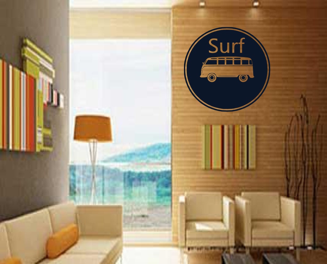 Surf Icon - Vintage Inspired -Vinyl wall art decals by 3rdaveshore