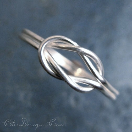 Sterling Silver Knot Ring, for pinky, teen, child, girl size 3.5