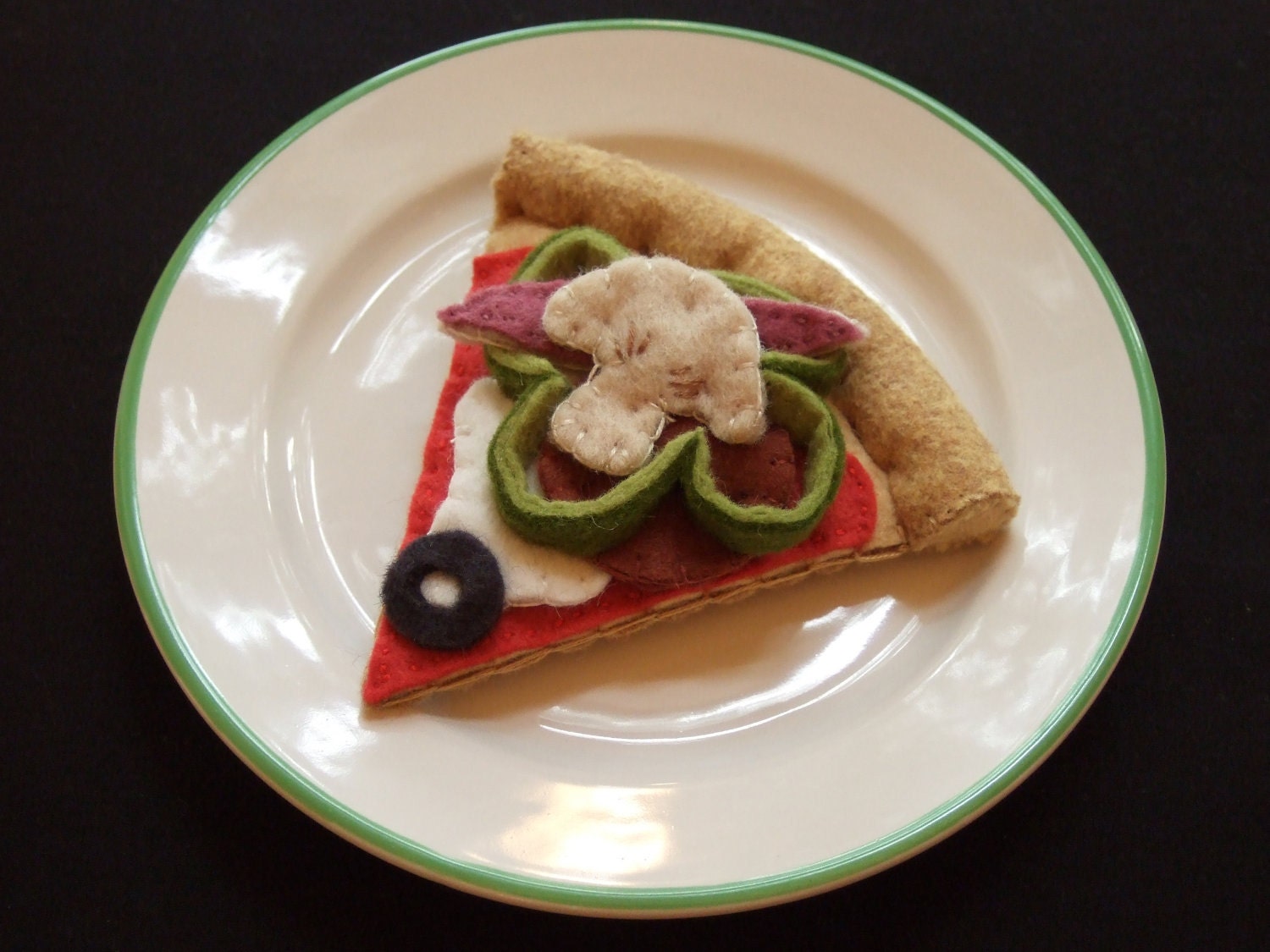 Felt Food - Felt Pizza Slice - Pretend Play Food - Slice of Pizza