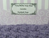 Lavender  Soap, Handmade  Soap with Purple  Face Cloth
