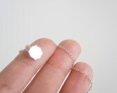 JOSEPHINE - Miniature Mirror Necklace in Sterling Silver - Handmade by Gemagenta - Cute, Small, Delicate, Geometric, Everyday Necklace