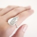 FACETED PEAR RING - 199 Carat Series - Sterling Silver - Handmade by Gemagenta - Diamond, Drop, Modern, Gem
