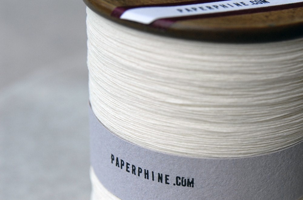 Finest White Paper Yarn on a Vintage Bobbin (1200 yards)