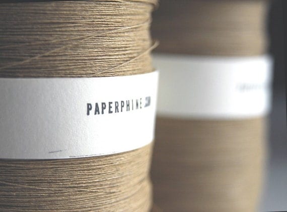 Fine Natural Paper Yarn on a Vintage Bobbin