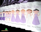 Personalized bridesmaids gifts bags wedding or bridal shower party or wedding favors or thank you gift totes