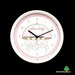 Personalized PINK Wall Clock for baby nursery or kids (Quiet Sweep) - Bouncy the Bunny Rabbit