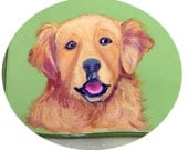 Golden Retriever Wristlet Hand Painted