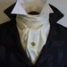 REGENCY Brummel Victorian Ascot Tie Cravat - Ivory Cream Dupioni Silk