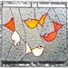 Goldfish Stained Glass Window Panel Red Orange Bevels Lucky Carp Handmade