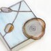 Jewelry Box with Agate Geodes White Stained Glass Bridal Handmade OOAK