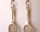 Vintage Tennis Green Ear Wire Earrings