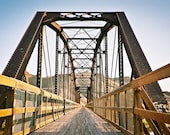 Steel Bridge Photography WWII iron railroad bridge architectural Snake River Guffy Idaho desert train Cross the snake 8x11 fine art