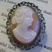 Antique Cameo Brooch or Pendant, Hand-Carved Shell Cameo - circa 1905
