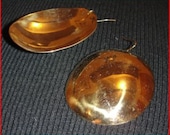 14 kt Gold Vermeil over Brass Soup Spoon Earrings