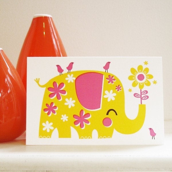 Nelly the Elephant greeting card