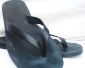 Beach Easy Leather Sandals BLACK SUEDE-Handmade Sandals , Indian Leather Sandals, Ladies, Mens, Flip Flops, Custom made - All Sizes