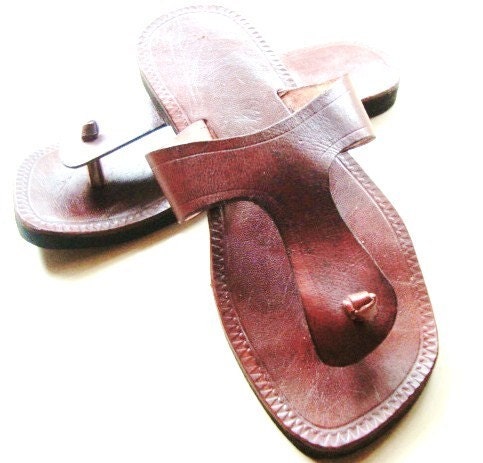 Thong Leather Sandals - Handmade, Indian Leather Sandals, Custom ...