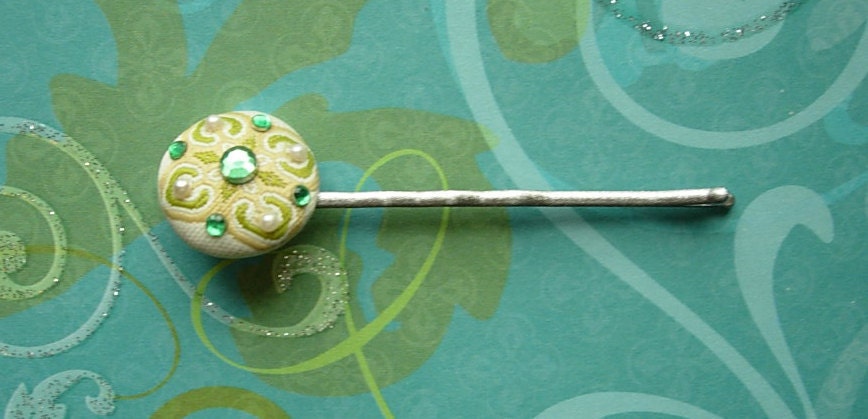 Emerald Ivory Hair pin