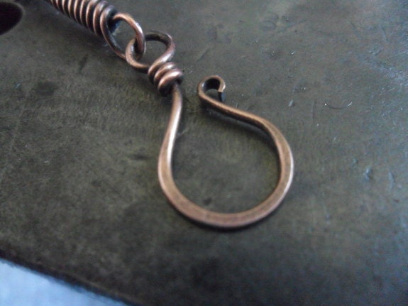 Memorial Day Sale Oxidized solid Copper Single Hook Clasp approx 25mm 18g 10 pcs