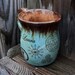 Personalized Ceramic Coffee Mug - Robin's Egg, Chocolate Brown, Aquamarine, Earthy, Wheel Thrown Stoneware Pottery