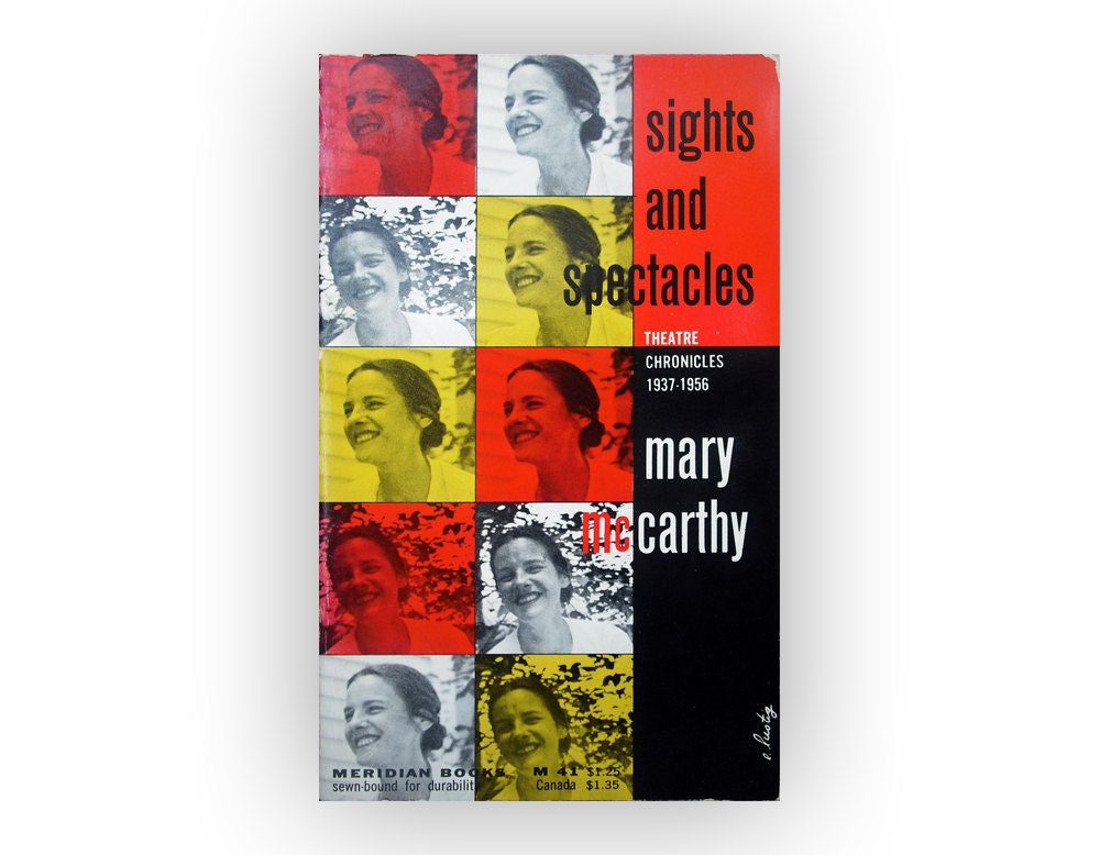 Elaine Lustig book cover design, 1957. "Sights and Spectacles" by Mary McCarthy
