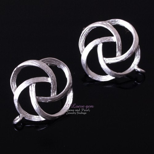 NP-409 Matt Rhodium-plated Oriental Rose earring, 925 sterling silver post, 4pcs
