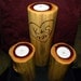 Wood Wedding unity candles - Anniversary  candles-Set of 3 hand-made Cedar candle Holders-Initials and Date Included-Driftwood Candles