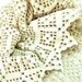 2 Tea Dyed Crocheted Curtains 7263