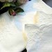 Linen Tablecloth Table Cloth and 6 Napkins White White Machined Embroidery 4022