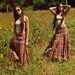 Vintage Maxi Festival Hippie Boho Skirt MEDIUM LARGE