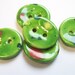 Apple Green Ceramic Buttons with flecks of colours